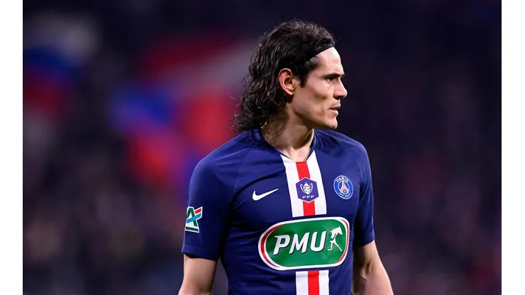 Edinson Cavani durante su etapa en PSG.