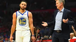 Stephen Curry con Steve Kerr (Getty)