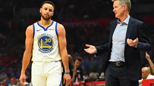 Stephen Curry con Steve Kerr (Getty)