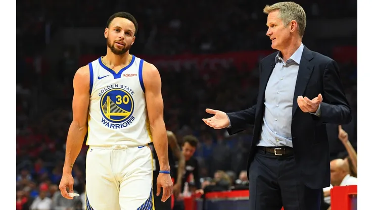 Stephen Curry con Steve Kerr (Getty)
