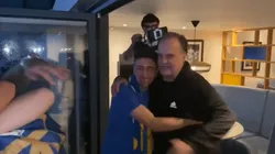Foto de Marcelo Bielsa y sus futbolistas.