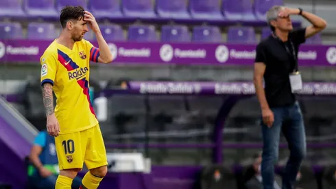 Foto de Quique con Lionel Messi en Barcelona.