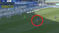 Así fue el gol de Duván Zapata para el 0-1 transitorio del Atalanta sobre Hellas Verona.