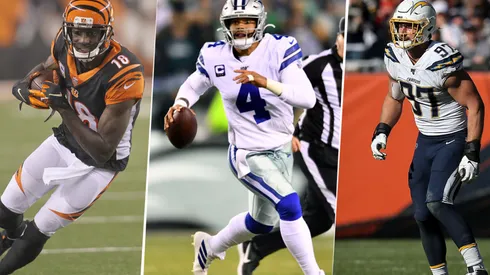 A.J. Green, Dak Prescott y Joey Bosa (Getty Images)