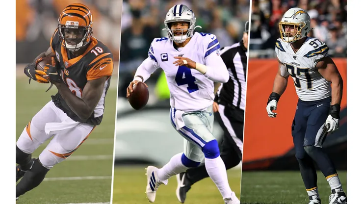 A.J. Green, Dak Prescott y Joey Bosa (Getty Images)
