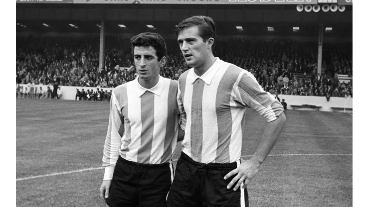 Foto cuando jugó en la Selección Argentina.