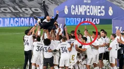 El festejo del Real Madrid con Zinedine Zidane tras conseguir el 34° título de liga española.