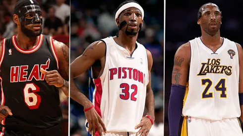 LeBron James, Richard Hamilton y Kobe Bryant (Getty Images)