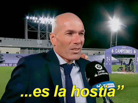 Zidane, casi sin palabras al ganar La Liga con el Madrid