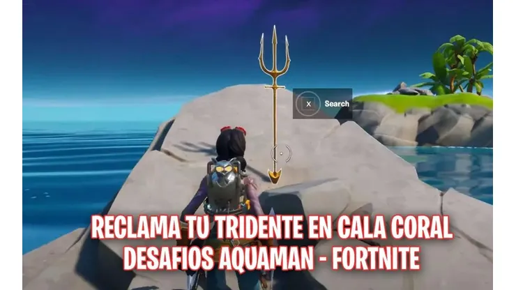 Dónde y cómo reclamar tu tridente en Cala Coral para conseguir la skin de Aquaman en Fortnite