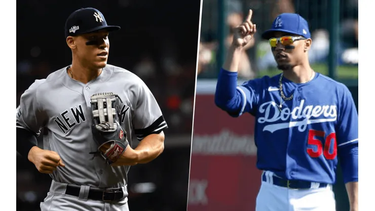 Aaron Judge y Mookie Betts (Getty Images)