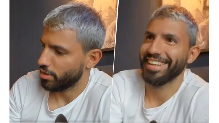Lo retó: Agüero recibió un mensaje de Messi y lo leyó en vivo