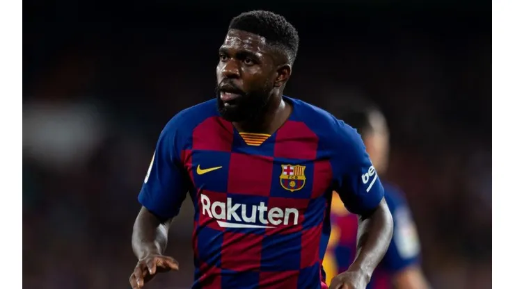 Samuel Umtiti durante un partido de Barcelona.