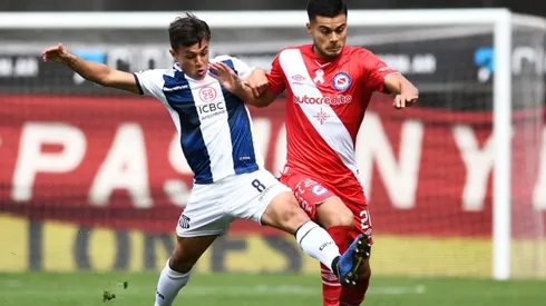 Andrés Cubas en un partido de Talleres.