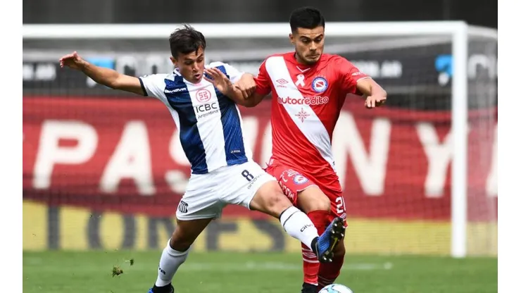 Andrés Cubas en un partido de Talleres.