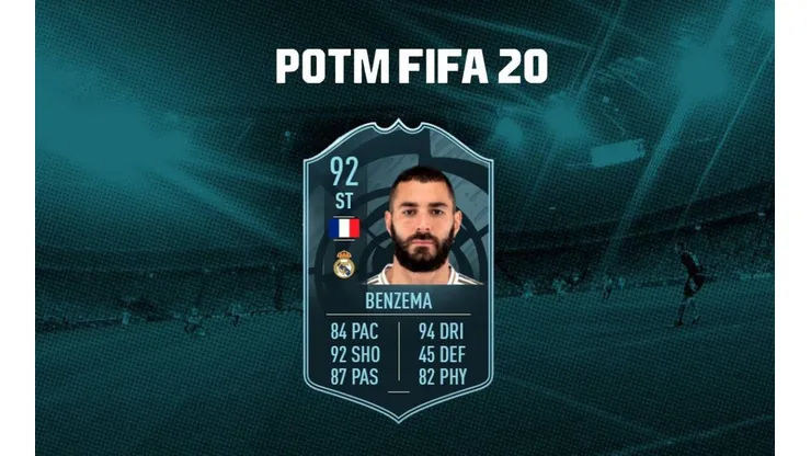 Benzema es el nuevo POTM para el Ultimate Team del FIFA 20 ¡SBC baratísimo!