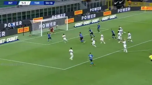 El 2-1 parcial de Inter.