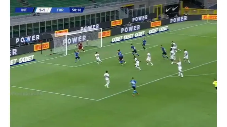 El 2-1 parcial de Inter.