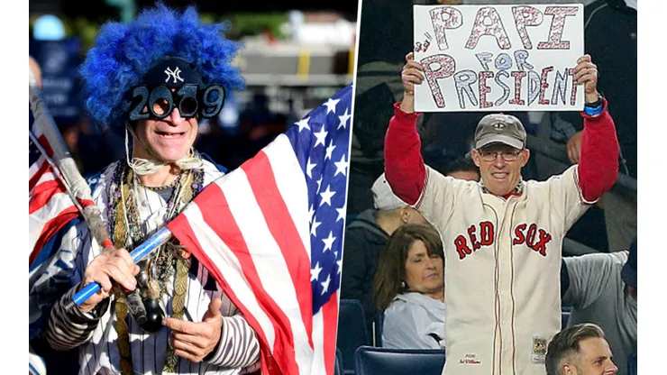 Fanáticos de los Yankees y de los Red Sox (Getty Images)