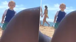 Video viral: estas mujeres tomaban sol sin saber que un bebé diabólico las espiaba
