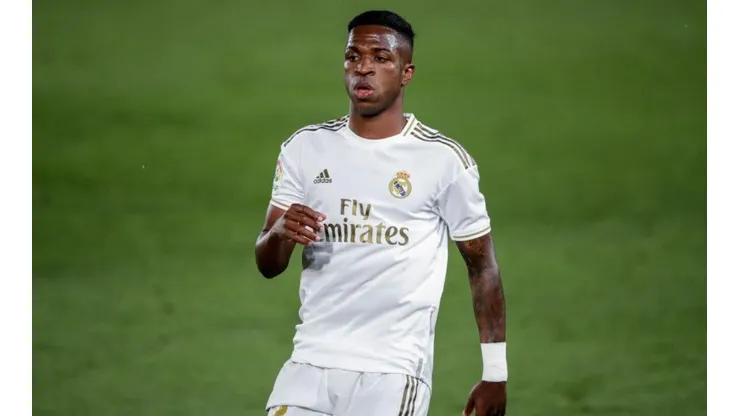 Vinicius jugando para el Madrid. (Getty)