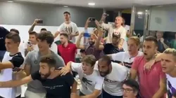 La alegría absoluta de los jugadores de Cádiz.