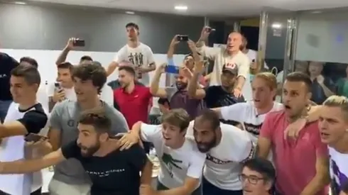 La alegría absoluta de los jugadores de Cádiz.