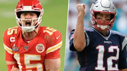 Patrick Mahomes y Tom Brady (Getty Images)
