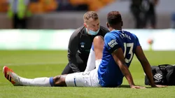 Lesionado: a Yerry Mina se le acabó rápido el duelo entre Wolves y Everton