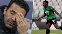 Gianluigi Buffon y Duván Zapata.