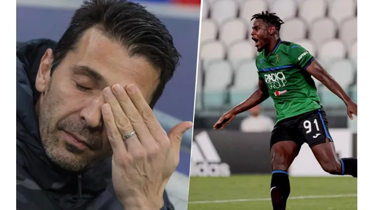 Gianluigi Buffon y Duván Zapata.