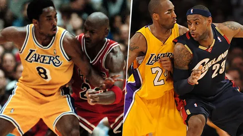 Kobe, Jordan y LeBron (Getty Images)