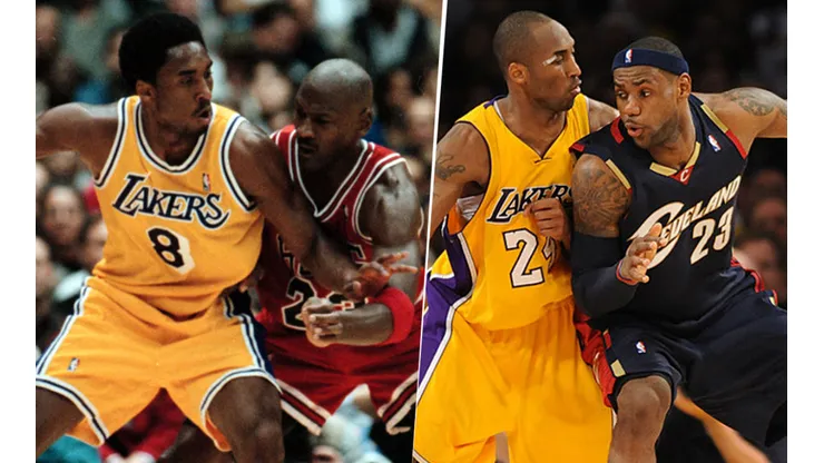 Kobe, Jordan y LeBron (Getty Images)