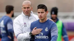 Zinedine Zidane y James Rodríguez.