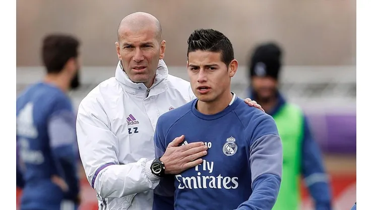 Zinedine Zidane y James Rodríguez.