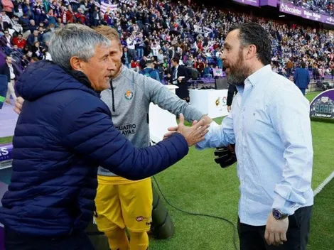 El palo del DT del Valladolid para Quique Setién tras el 1-0 del Barcelona