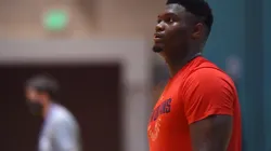 Zion Williamson entrenando (Getty)