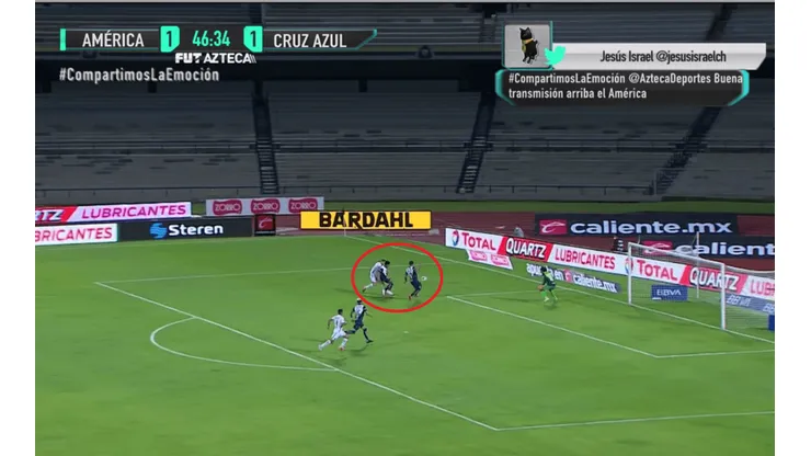 Relámpago de Cruz Azul que se lo da vuelta a América