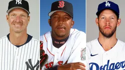 Randy Johnson, Pedro Martínez, y Clayton Kershaw (Getty).