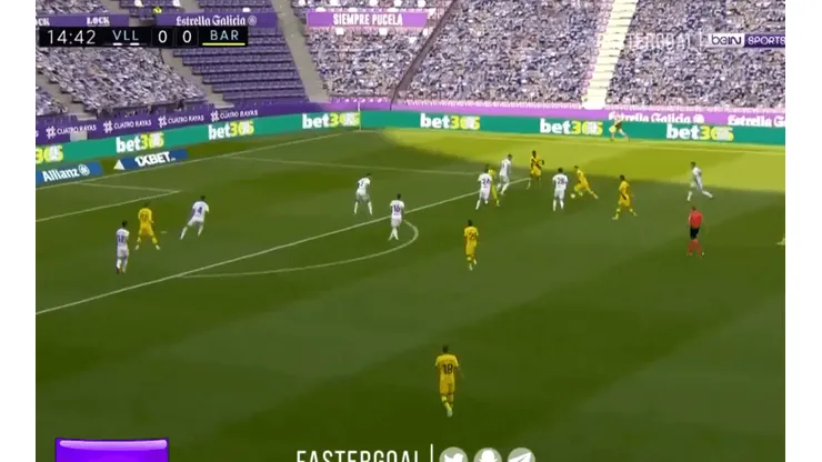 Messi asistió y Arturo Vidal definió como Suárez para el 1-0 del Barcelona