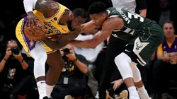 LeBron James y Giannis Antetokounmpo (Getty Images)