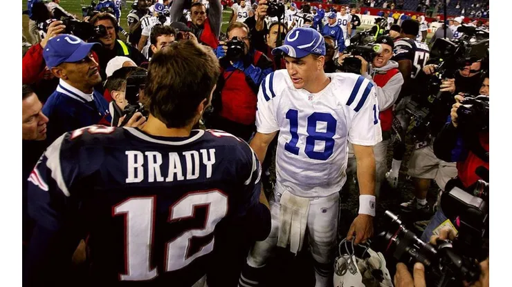 Tom Brady y Peyton Manning (Getty Images)
