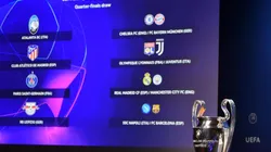Foto del sorteo de la Champions League.
