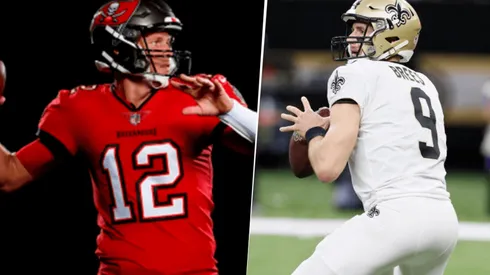 Tom Brady y Drew Brees (Getty Images)