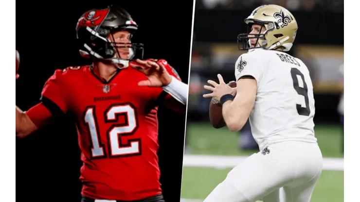 Tom Brady y Drew Brees (Getty Images)