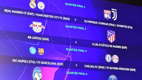 Foto de los cruces de la Champions League.