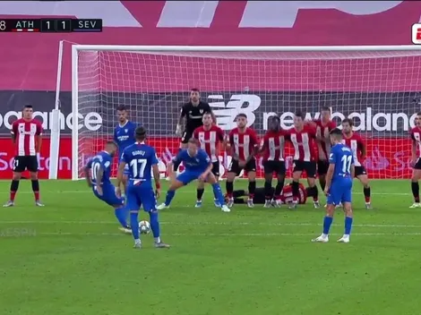 Recital de Banega en San Mamés: qué golazo de tiro libre clavó con Sevilla