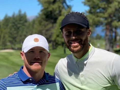 Canelo y Curry se encontraron en una cancha de golf