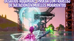 Desafíos Aquaman - Cómo completar la prueba contrarreloj de natación en Muelles Mugrientos en Fortnite