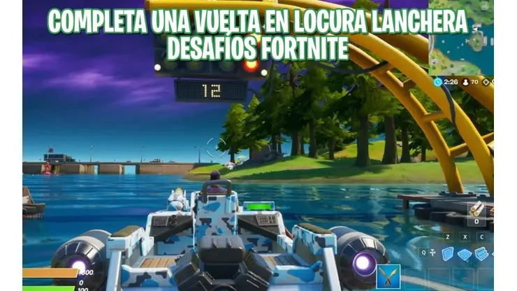 Desafíos Fortnite - Cómo y dónde completar una vuelta en Locura Lanchera